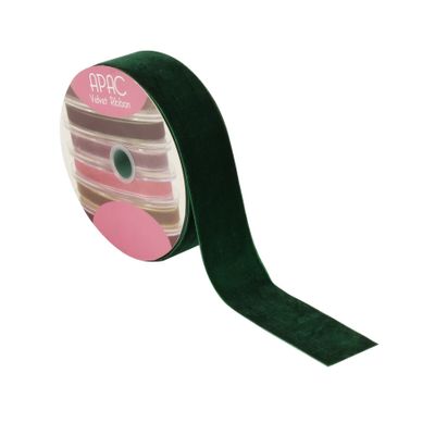 Forest Green Velvet Ribbon 50mm x 20m 