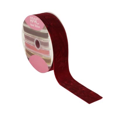 Burgundy Velvet Ribbon 50mm x 20m