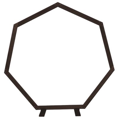 223cm Heptagon KD Wooden  Arch Brown