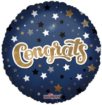 Congrats Blue Star Balloon(18 Inch)