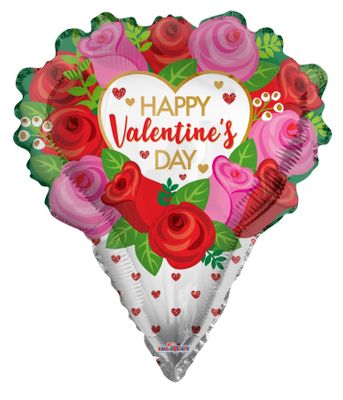 Valentine Roses Bouquet  Balloon(18 Inch)