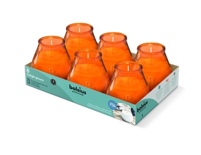 Bolsius Professional Twilight Candles 104/99mm Tray 6 - Orange