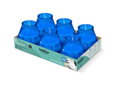 Bolsius Professional Twilight Candles 104/99mm Tray 6 - Blue