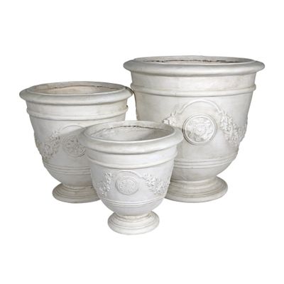 Hortus Versailles set x3 garden planter Cream