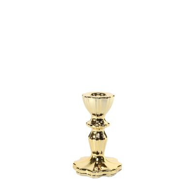 Thea Candlestick - Electroplate Gold Glass H11cm