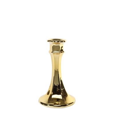 Genevive Candlestick- Electroplate Gold Glass H15cm