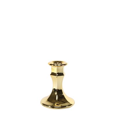 Celestia Candlestick-Electroplate Gold Glass H10cm