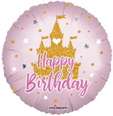 ECO Balloon - Birthday Castle Metallic - 18 inch