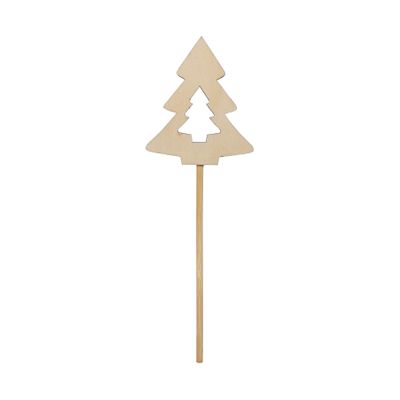 FSC 100% poplar wood tree on 12cm bamboo stick