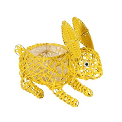 Yellow Wire Rabbit Planter (36)