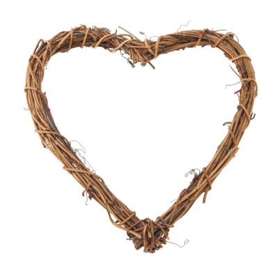 25x21cm Natural Vine Heart 