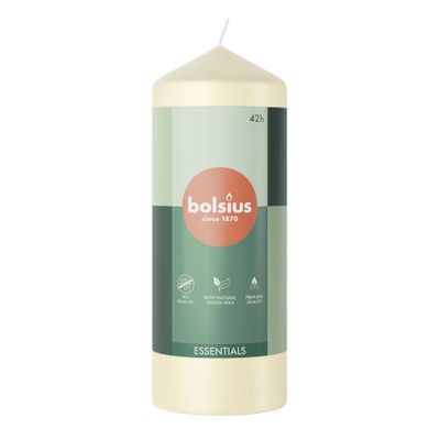 Bolsius Essentials Pillar Candle - 150x58mm - Soft Pearl