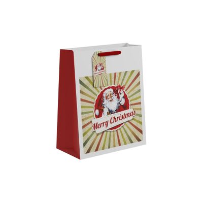 Merry Christmas Santa  Gift  Bag  L - 33 x 26.5cm