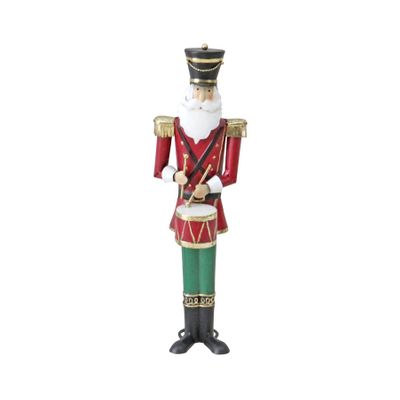 Christmas Metal Soldier Drumming - Red - 35cm
