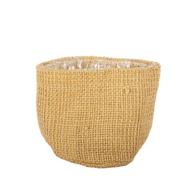 Jute Nursery Basket with Liner - 12x12cm
