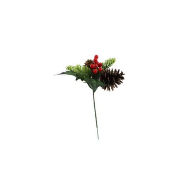 Christmas Pick - Cone and Berries - 19cm