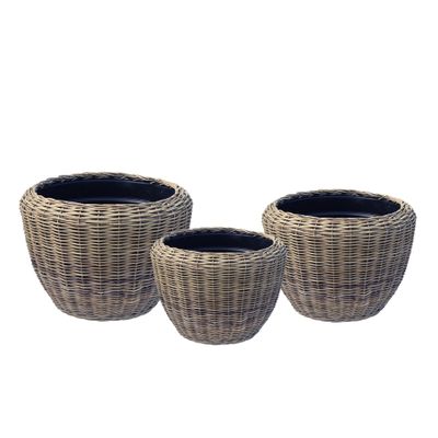 Drypot Rattan Outdoor Baskets - Set of 3