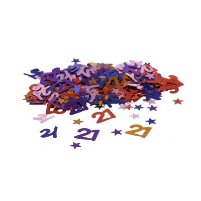 21 + mini stars Confetti (14 grams) - Multi (6/288)
