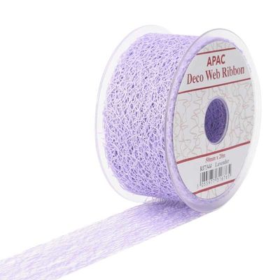 50mm x 20m Lavender Deco Web Ribbon (6/72)