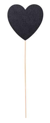 7.7cm Black Bamboo Heart Pick  (10/720)