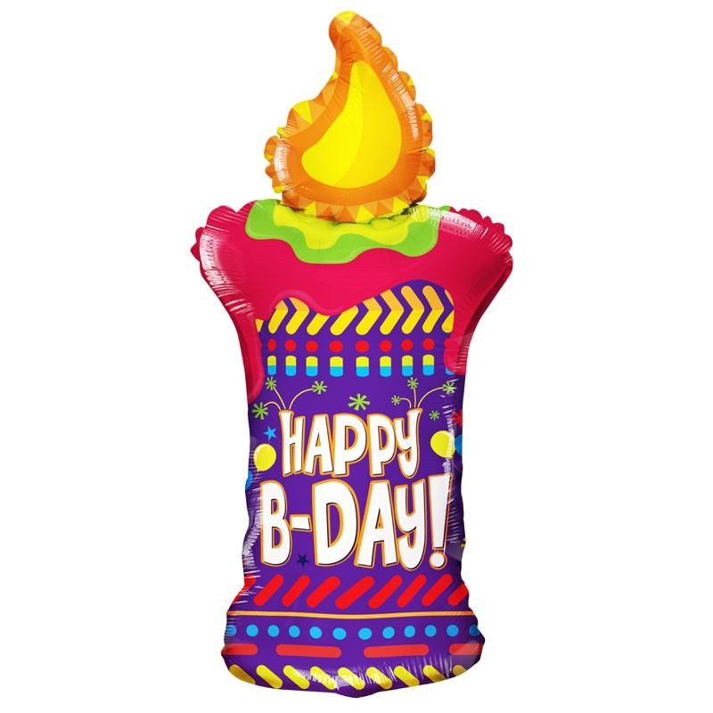 Happy Birthday Candle Balloon (36 inch) APAC EU