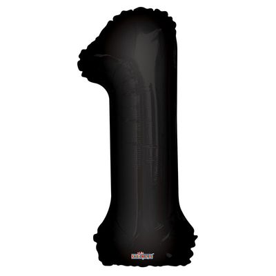 Black 1 Number Balloon (34 Inch)