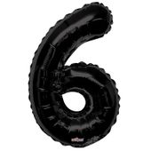 Black 6 Number Balloon (34 Inch)
