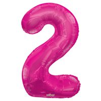 Magenta 2 Number Balloon (34 Inch)