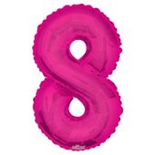 Magenta 8 Number Balloon (34 Inch)