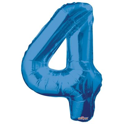 Royal Blue 4 Number Balloon (34 Inch)