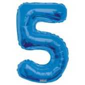 Royal Blue 5 Number Balloon (34 Inch)