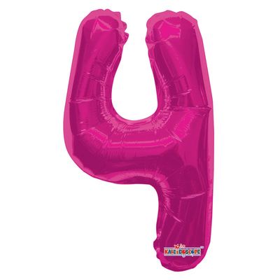 Hot Pink 4 Number Balloon (14 Inch)