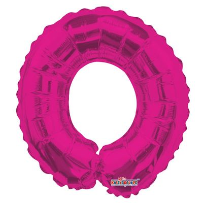 Hot Pink 0 Number Balloon (14 Inch)