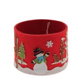 Fabric Xmas Pot Cover (15 X 11cm)