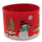 Fabric Xmas Pot Cover (14 X 19cm)