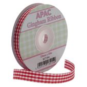 Red Gingham Ribbon (15mm x 20m)