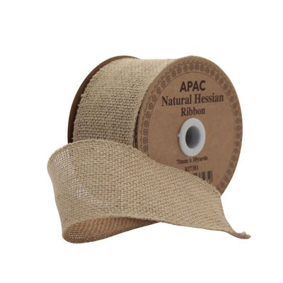 Natural Hessian Ribbon (70mm x 10yds)