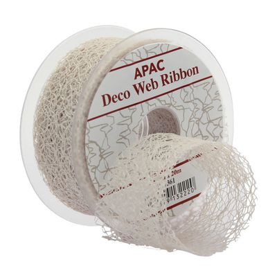 Ivory Deco Web Ribbon (38mm x 20m)