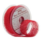 Red Deco Web Ribbon (38mm x 20m)