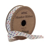 Meadow Ribbon Red, Lilac & Navy (17mmx 5m)
