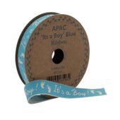 Its a Boy Blue Ribbon (15mm x 5m)