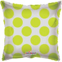 Solid with Lime Green Circles Clear View Pillow Balloon (18inch)