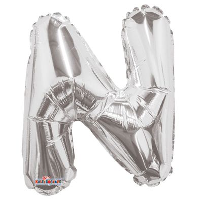 Silver Letter Balloon - N - (14inch)