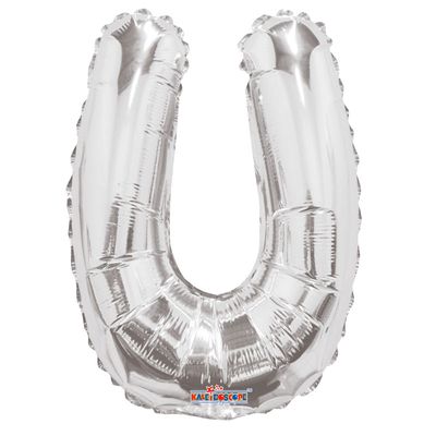 Silver Letter Balloon - U - (14inch)