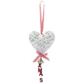 Wicker Heart with XMAS & Bells (19x54cm)