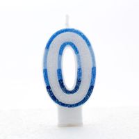 Blue 0 Candle (Pack of 6)