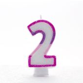 Pink 2 Candle (Pack of 6)
