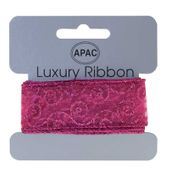 Hot Pink with Glitter Swirls Ribbon (30mm x 2m)