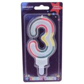 Giant Number 3 Candle