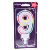 Giant Number 9 Candle 